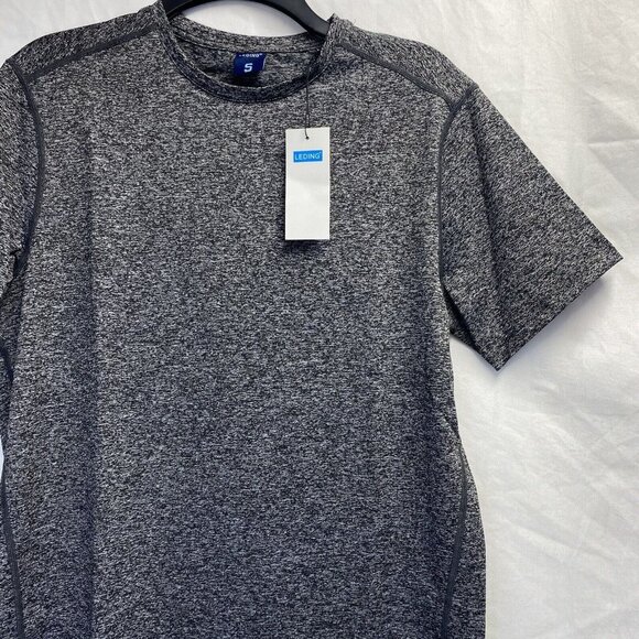 LEDING Athletic Crew Neck Short Sleeve T-Shirt Men Small Red/Black 2Pack New - Picture 12 of 16